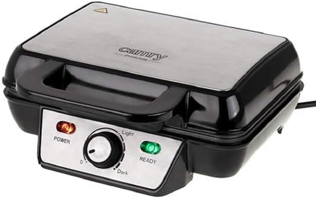 Wafelijzer 1600W met Temperatuurregeling en Antiaanbaklaag