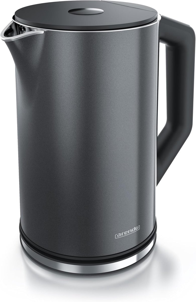 Roestvrijstalen waterkoker met temperatuurinstelling van 40-100 graden - Dubbelwandig design - 1,5 liter - 2200 W