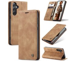 CaseMe Hoesje - Geschikt voor Samsung Galaxy A56 Hoesje - CaseMe 013 Book Case - Bruin