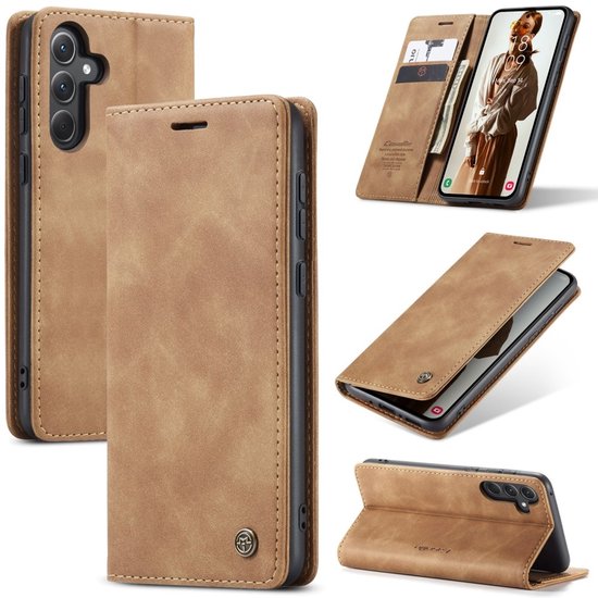 CaseMe Hoesje - Geschikt voor Samsung Galaxy A56 Hoesje - CaseMe 013 Book Case - Bruin