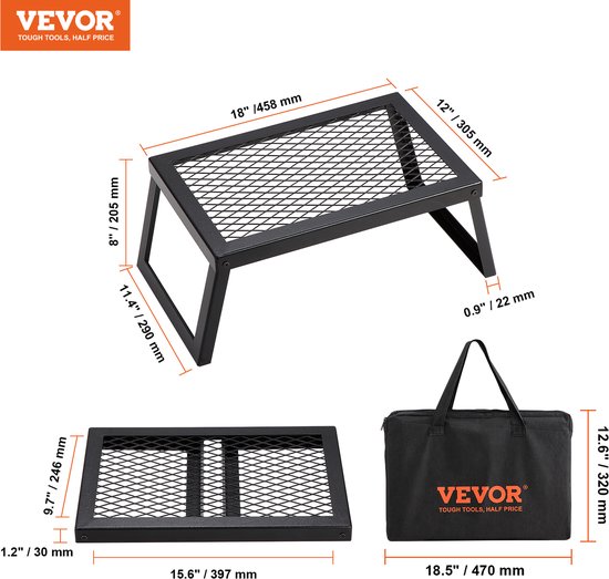 VEVOR BBQ Gills Houtskoolgrill Vouwgrill 458 x 305 x 205 Mm Tafelgrill Afzonderlijk Reisgrill 6 Kg Laadvermogen Outdoor Opvouwbare Picknickgrill van VEVOR — afbeelding 2