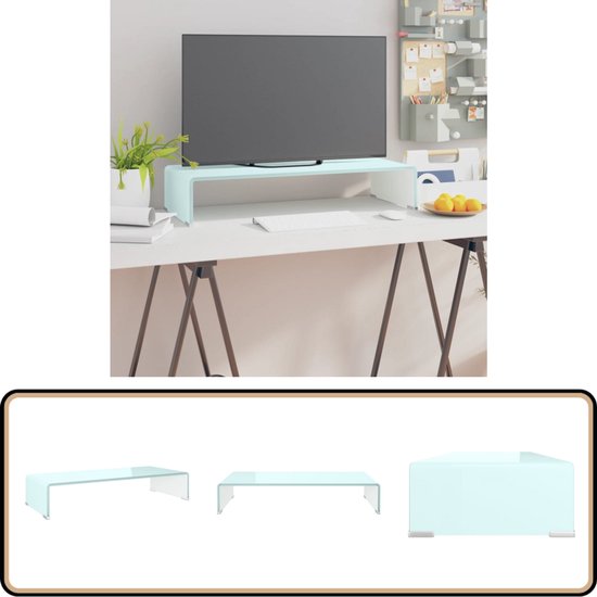 Vidaxl monitorstandaard 50x27x20 cm bewerkt hout betongrijs