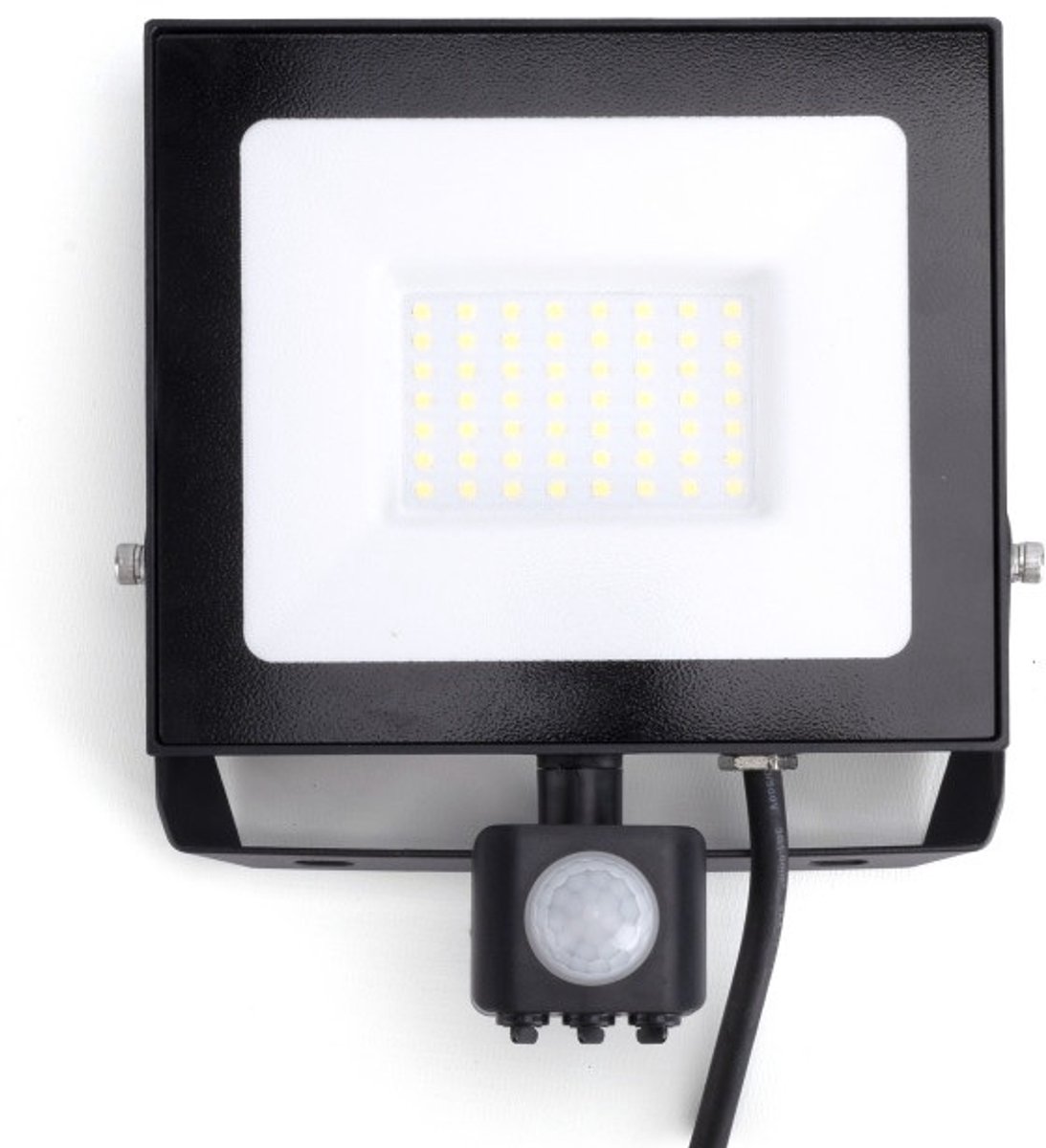 Integral LED Bouwlamp 50W 4000K Koel Wit 5000lm Zwart IP65 | met sensor | Geen fitting | 50 watt | 25.000 Branduren