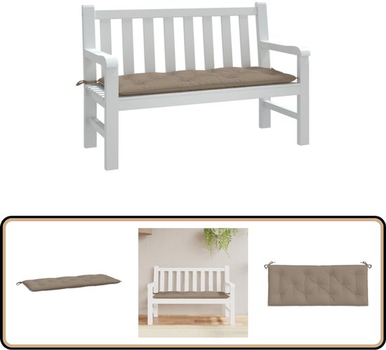 vidaXL - Tuinbankkussen - Antraciet - Stof - 180 x 50 x 7 cm | Leen Bakker