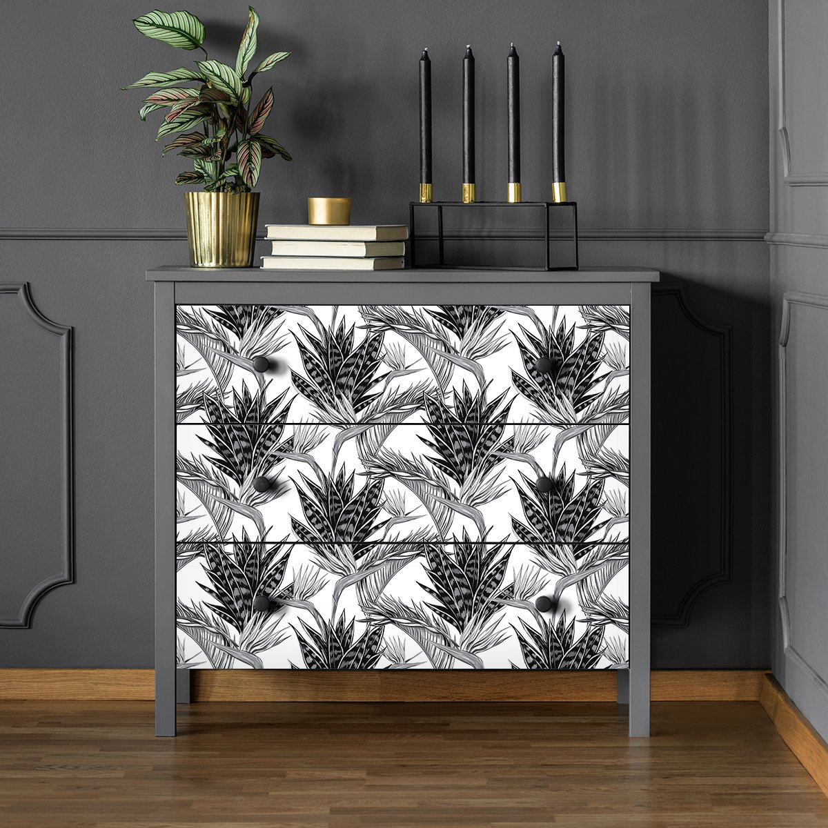 Ambiance Sticker Sticker met tropisch Salento-meubilair, 60 x 90 cm Multi color