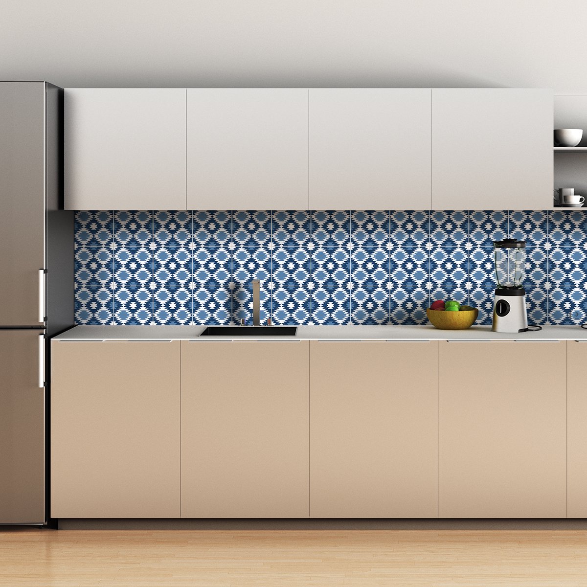 Ambiance Sticker Zelfklevende tegelmuurstickers voor keuken en badkamer - 30 etnische Mahala tegelstickers - 30 stickers 20x20cm Multi color