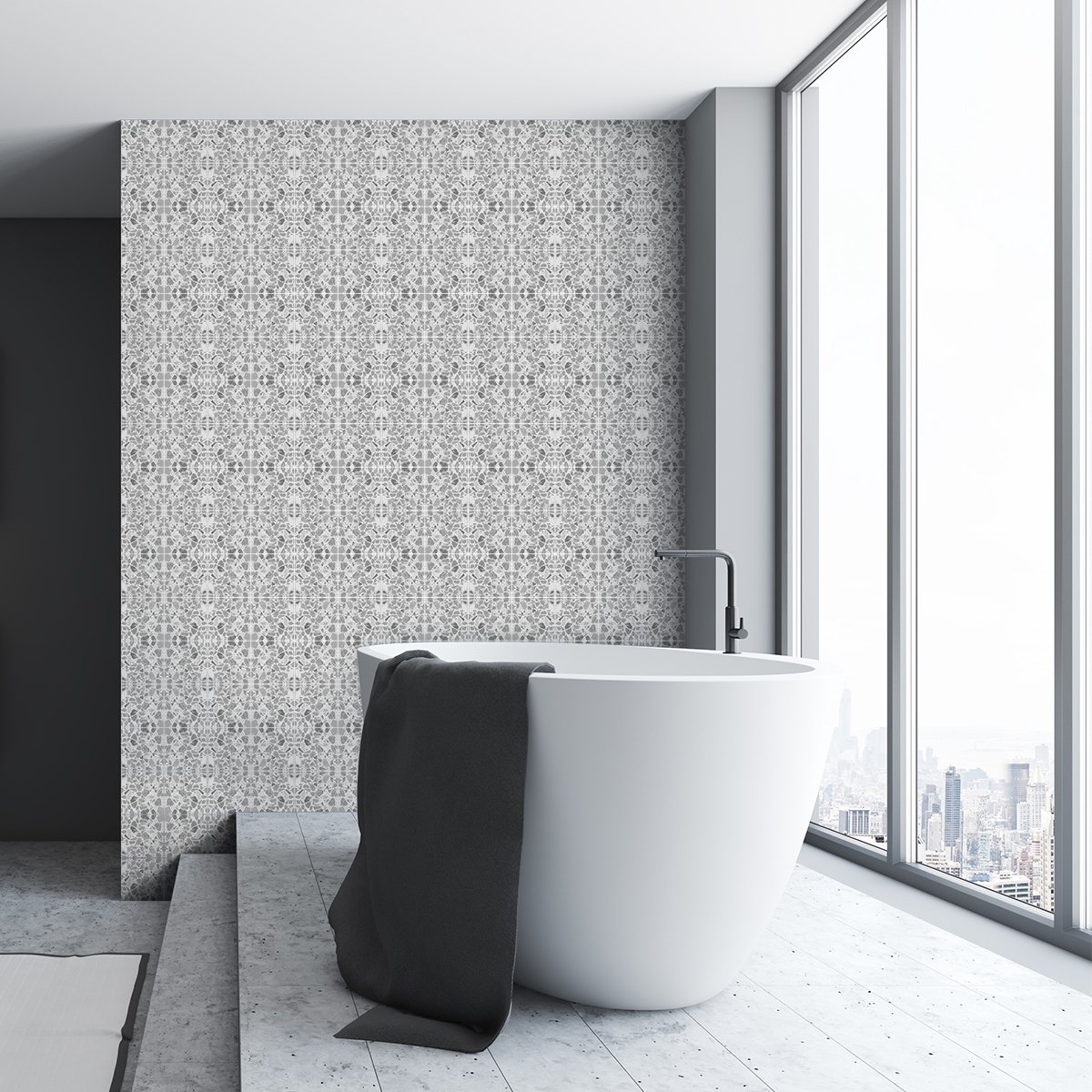 Ambiance Sticker Zelfklevende muurtegelstickers voor keuken en badkamer - 60 Maddalena terrazzo tegelstickers - 60 stickers, 20x20cm Multi color