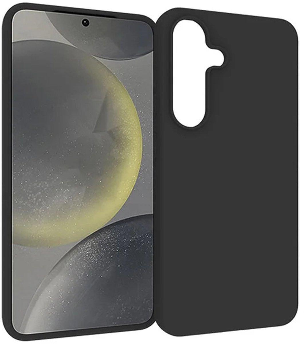 Flexibele achterkant Silicone hoesje Zwart Geschikt voor: Samsung Galaxy S25