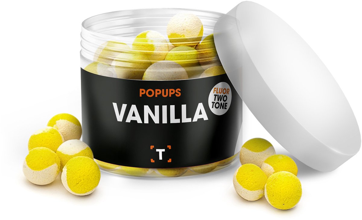 Vanilla Pop-ups Wit/Geel | Aas | Karpervissen | Partikels | Karper Aas | Karper Vissen | Karper Voer | Karper