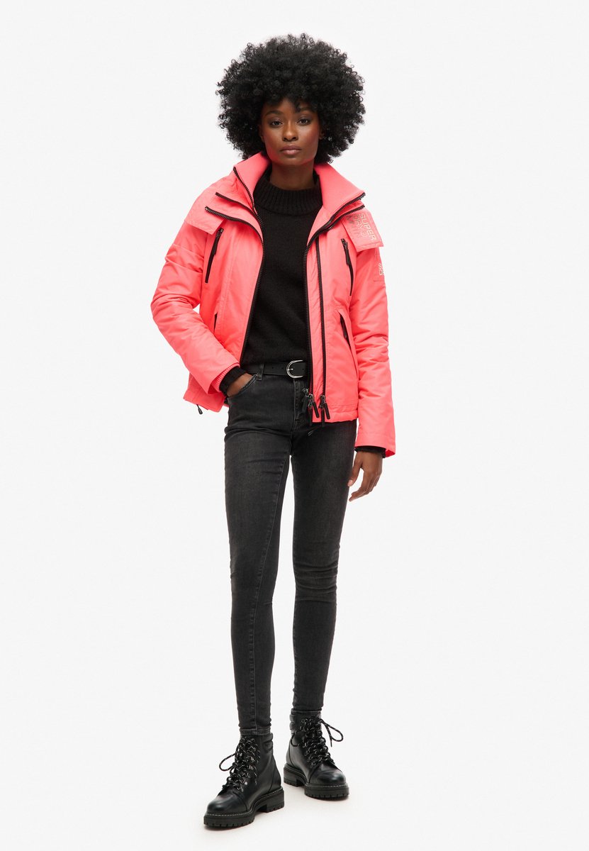 Superdry Mountain Windbreaker jas met capuchon Dames Roze