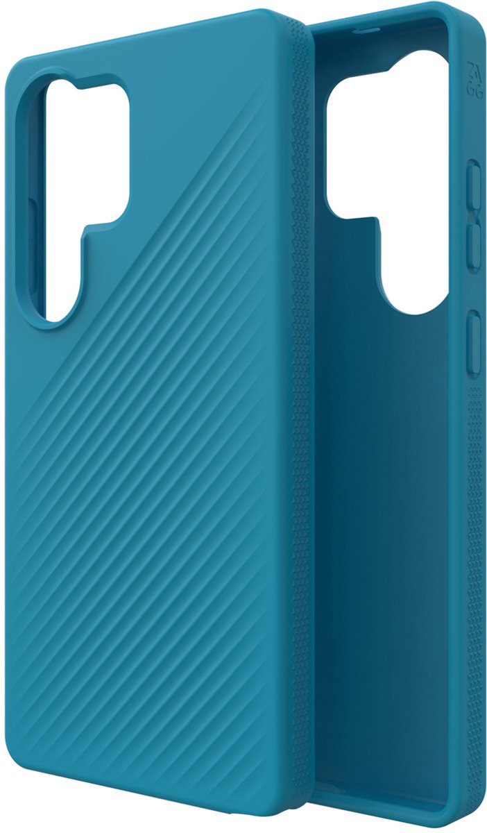 ZAGG Luxe Hoesje Geschikt voor Samsung Galaxy S25 Ultra - Grafeen Back Cover - 3M Valbescherming - Blauw