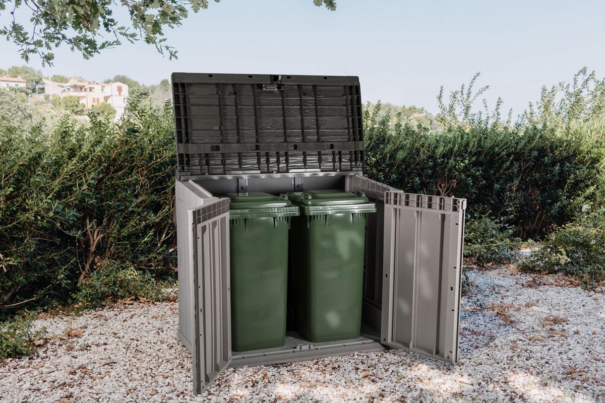 Toomax Stora way opbergbox 842 liter - taupe donker grijs