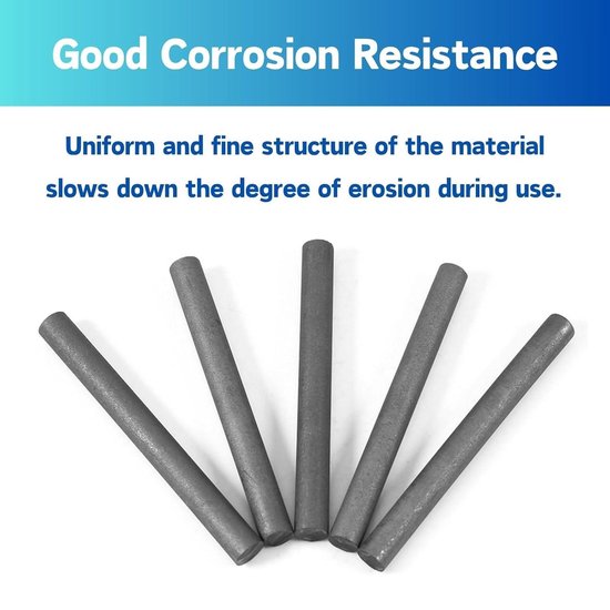 Electrodes Graphite 10 Mm X 100 Mm - Pureté 99,9%, 5 Pièces, Pour Soudure, Usinage, Industrie - 2