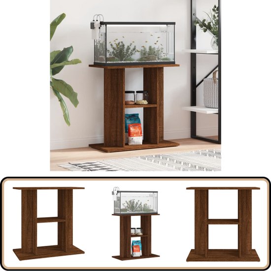 VidaXL Aquariumstandaard 80x35x60 cm, Bewerkt Hout Betongrijs, Aquarium Kast VidaXL Aquariumstandaard 80x35x60 cm, Bewerkt Hout Betongrijs, Aquarium Kast