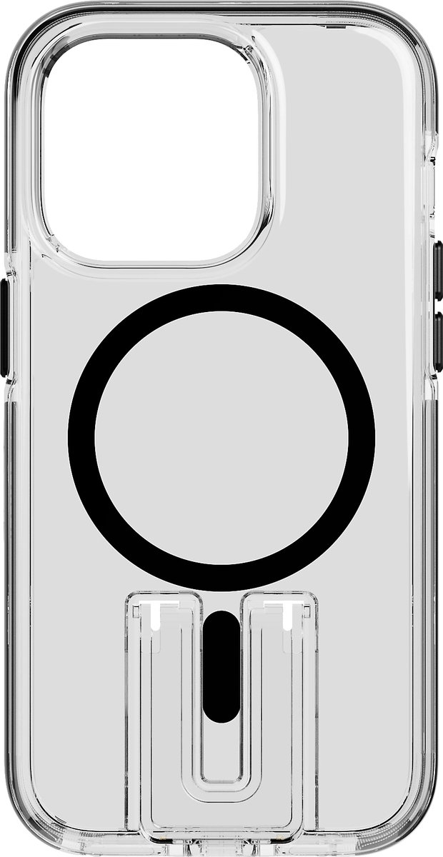 Tech21 EvoCrystal Kick w/MagSafe for iPhone 14 Pro Transparant & Zwart