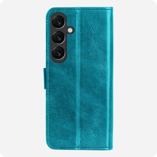 Étui pour Samsung S25 Plus Bookcase à rabat avec protection d'écran - Étui pour Samsung Galaxy S25 Plus Étui à rabat - Turquoise
