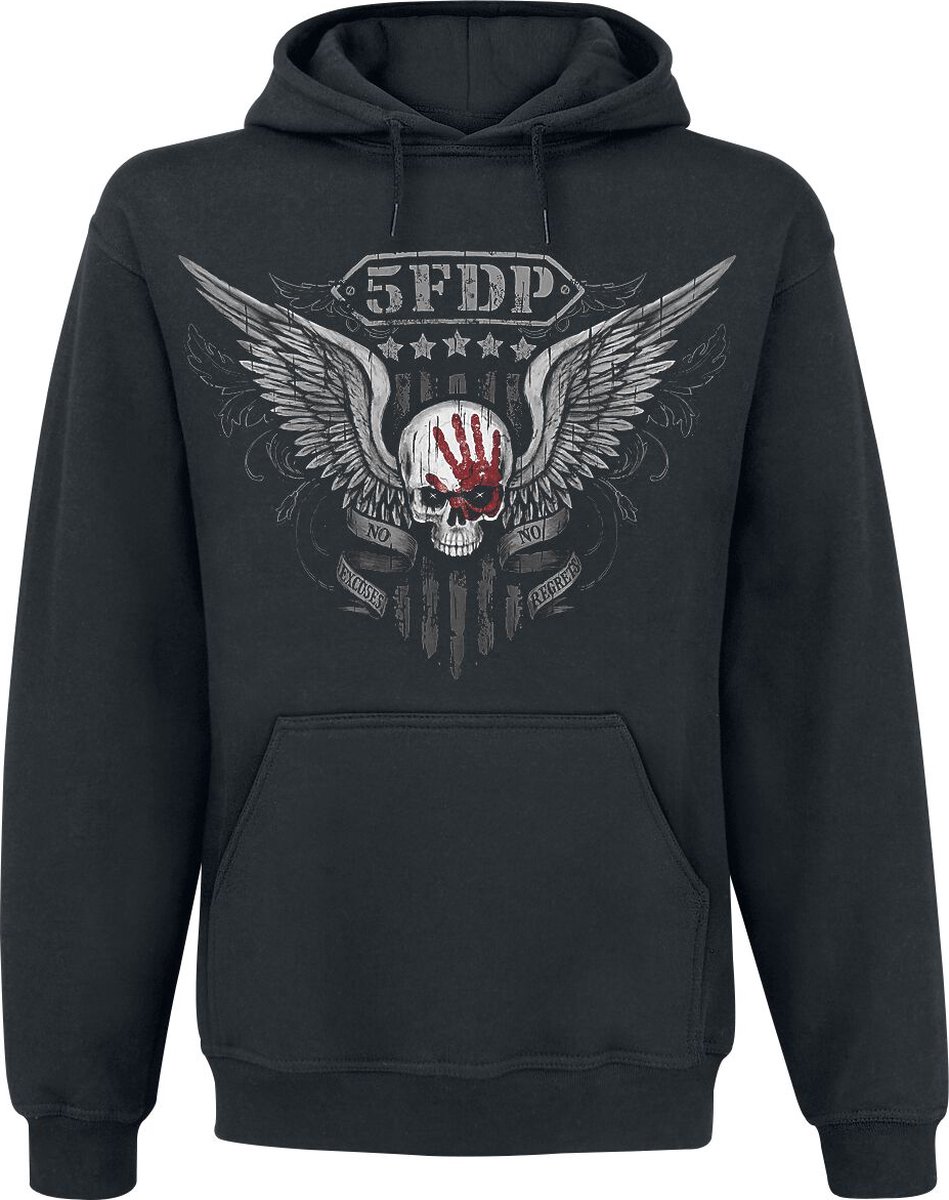 Five Finger Death Punch No Regrets Heren Trui met capuchon - zwart - M