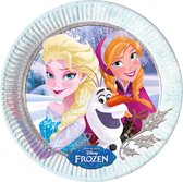 GIOCOPLAST NATALE S.P.A - 8 kartonnen Anna en Elsa Frozen bordjes - Decoratie > Sfeerdecoratie