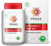 Vitals Vitamine C 1000 mg - 100 tabletten. Hoge dosering ascorbinezuur met bioflavonoïden.