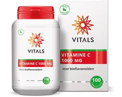 Vitals Vitamine C 1000 mg - 100 tabletten. Hoge dosering ascorbinezuur met bioflavonoïden.