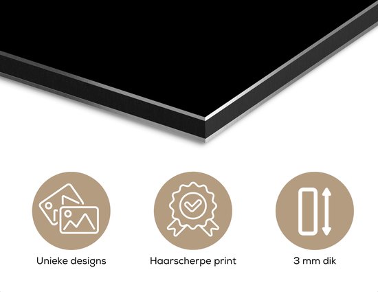 Décoration murale Métal - Peinture Aluminium Industriel - Vogel - Portrait - Calao - Zwart - Animaux - 160x120 cm - Dibond - Photo sur aluminium - Décoration murale industrielle - Pour le salon/chambre