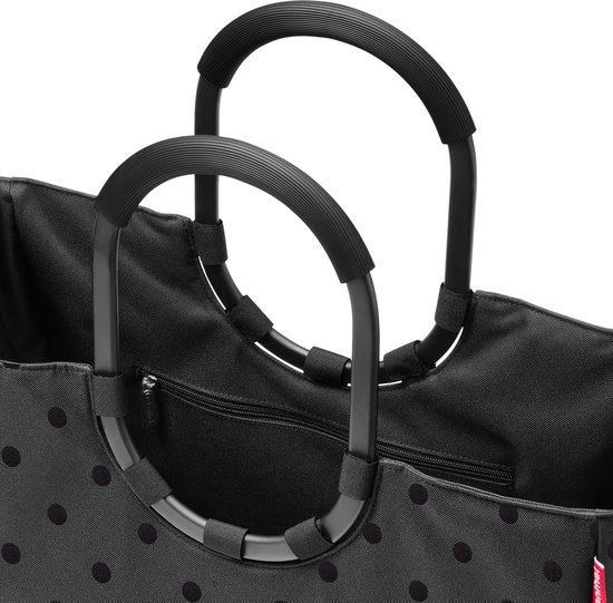 Reisenthel Loopshopper L Shopper Sac de Course - 25L - Frame Glossy Dots Noir