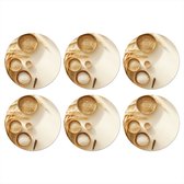 Dessous de verre Céréales - Bois - Bol - Beige - 10x10 cm - 6 morceaux - Sous pour Verres et Tasses
