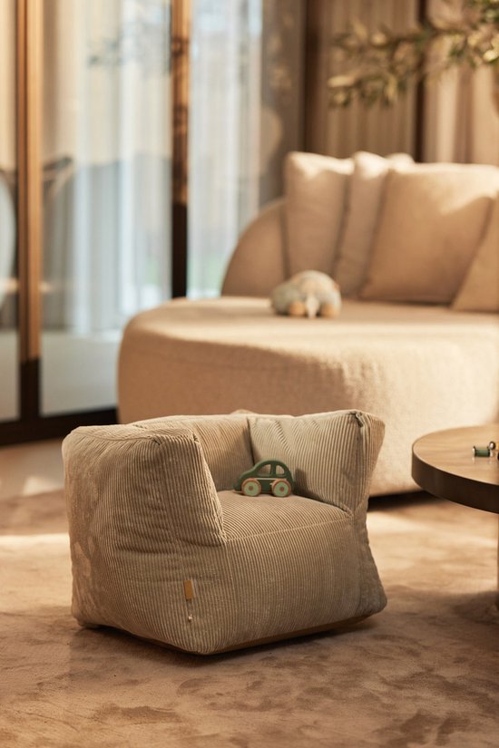 Jollein - Kinderfauteuil - Corduroy - Olive Green - Kinder Zitzak - 1 t/m 4 jaar van Jollein — afbeelding 4