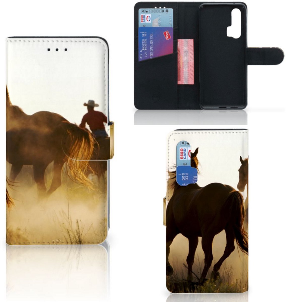 Honor 20 Pro Telefoonhoesje met Pasjes Design Cowboy