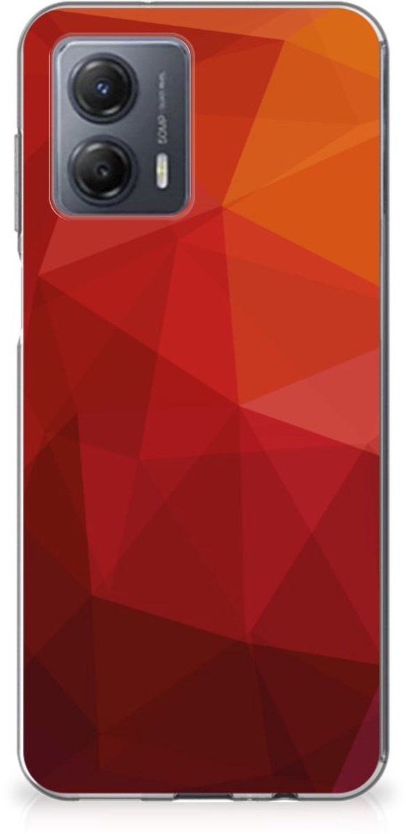 TPU Hoesje voor Motorola Moto G53 Polygon Red