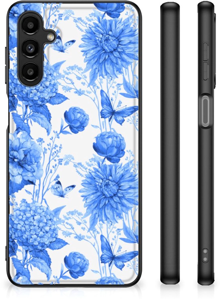 Bloemen Hoesje voor Samsung Galaxy A14 5G Flowers Blue