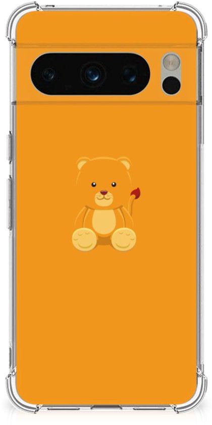 Coque en silicone TPU Google Pixel 8 Pro Coque de téléphone avec bord transparent Bébé Ours