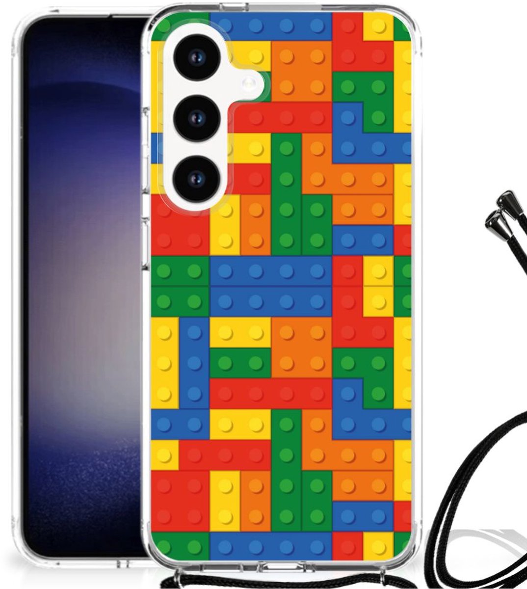 Samsung Galaxy S24 Doorzichtige Silicone Hoesje Blokken