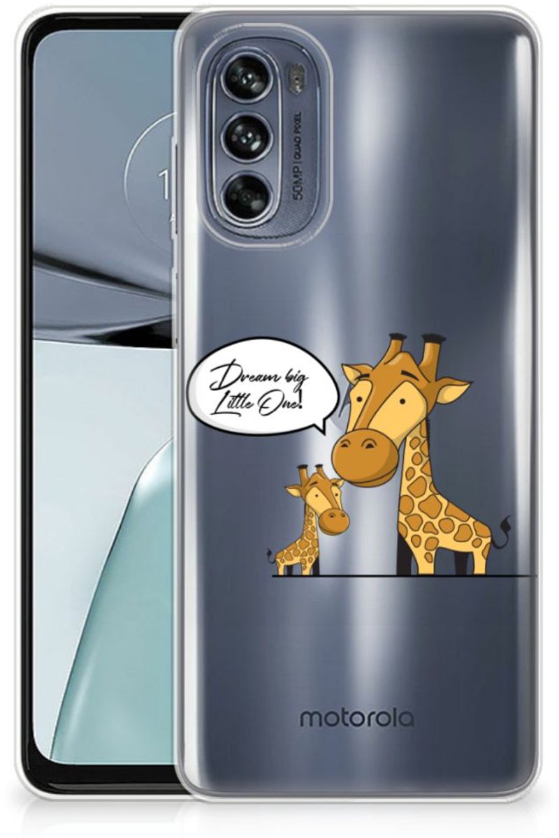 Motorola Moto G62 5G Telefoonhoesje met Naam Giraffe