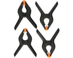 Bellatio design Zeilklemmen - 4x stuks - 10 x 4 cm - lijmklemmen - marktklemmen - veerklem
