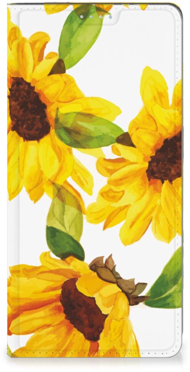 Smart Cover voor Motorola Moto G72 Zonnebloemen