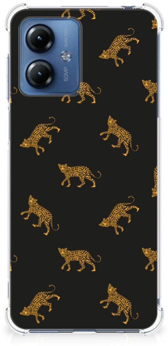 Case Anti-shock voor Motorola Moto G14 Leopards