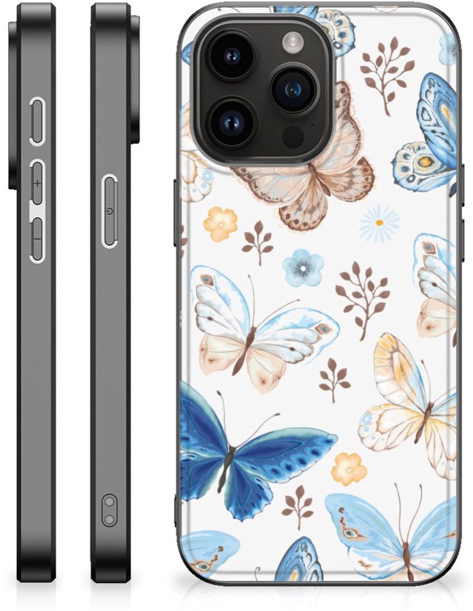 Dierenprint Telefoonhoesje voor iPhone 15 Pro Max Vlinder