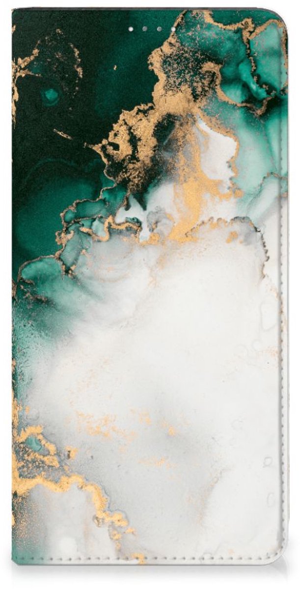 Standcase voor Samsung Galaxy A14 4G Marmer Groen