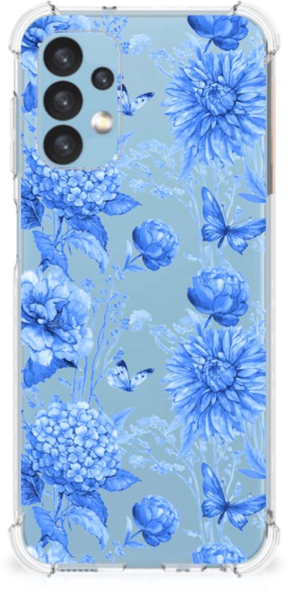 Case voor Samsung Galaxy A13 (4G) Flowers Blue