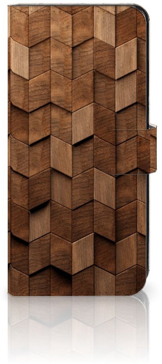 Book Style Case voor Xiaomi Redmi Note 12 4G Wooden Cubes
