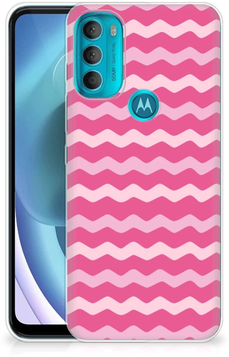 Motorola Moto G71 5G TPU bumper Waves Pink