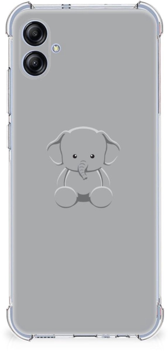 Samsung Galaxy A04e Stevig Bumper Hoesje Grijs Baby Olifant