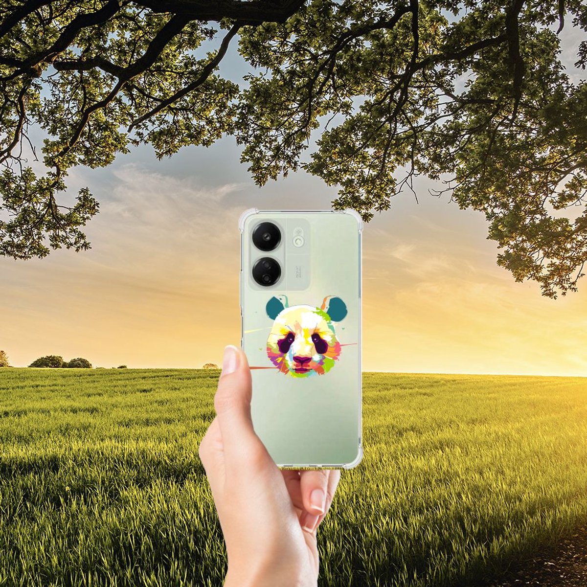 Xiaomi Redmi 13C 4G Stevig Bumper Hoesje Panda Color