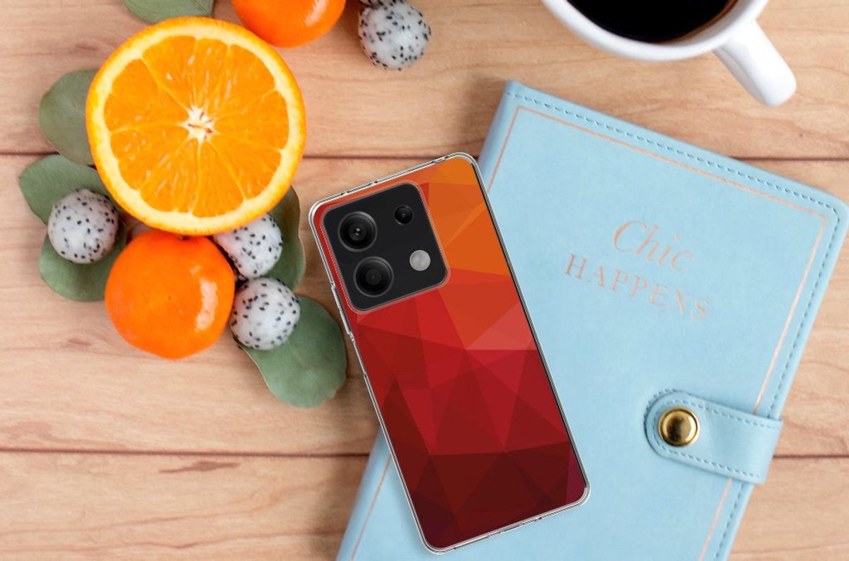 TPU Hoesje voor Xiaomi Redmi Note 13 5G Polygon Red