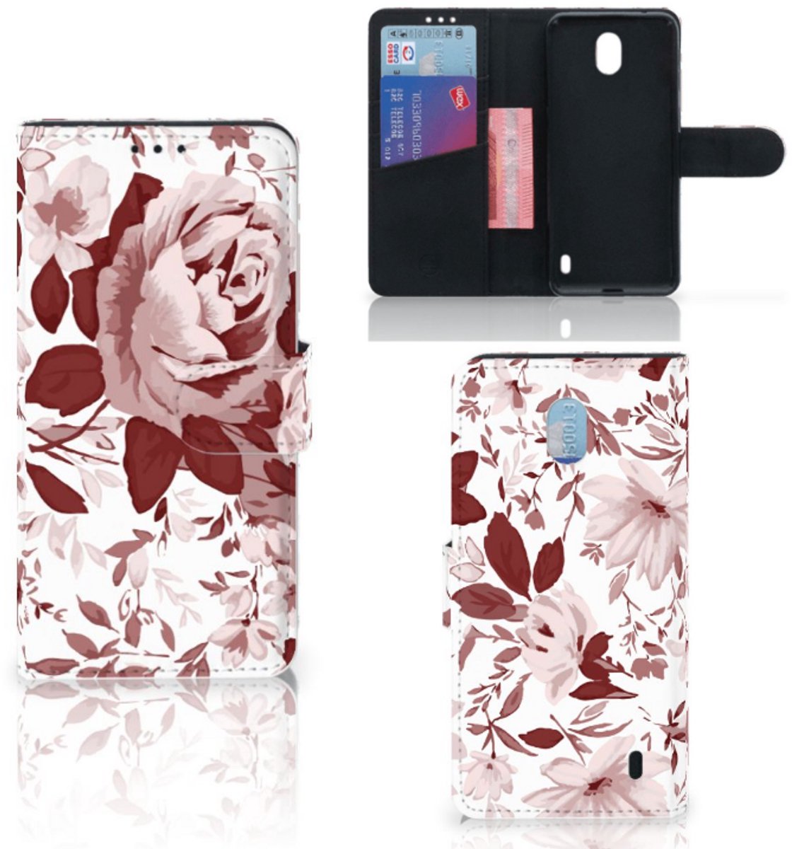 Hoesje Nokia 1 Plus Watercolor Flowers