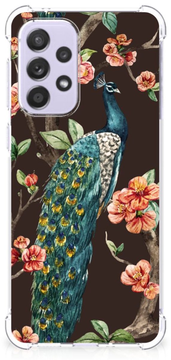 Samsung Galaxy A33 Case Anti-shock Pauw met Bloemen