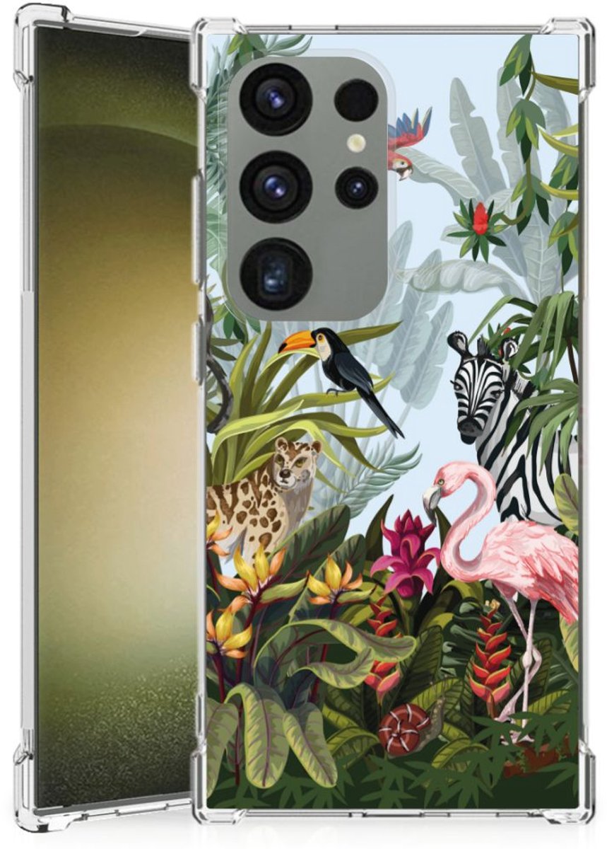 TPU Case Anti-Shock voor Case Anti-shock voor Samsung Galaxy S24 Ultra Jungle