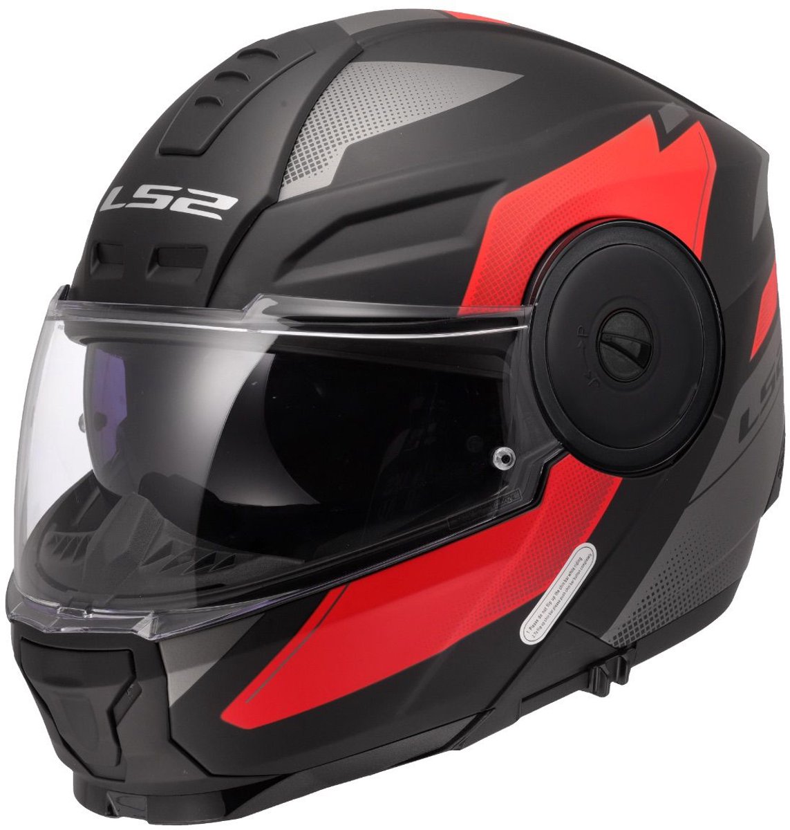 LS2 FF902 Scope II systeemhelm Duria zwart rood S
