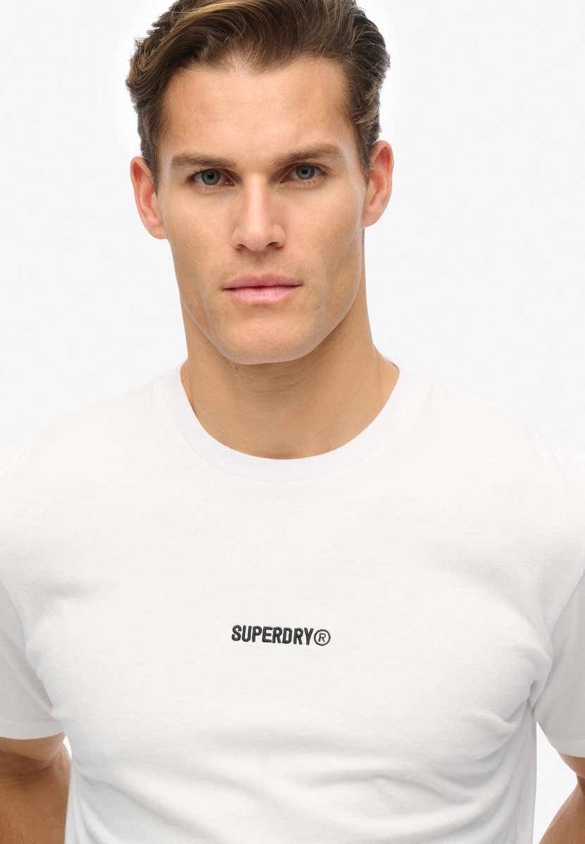 Superdry Micro Logo T-shirt Met Korte Mouwen S Man Wit